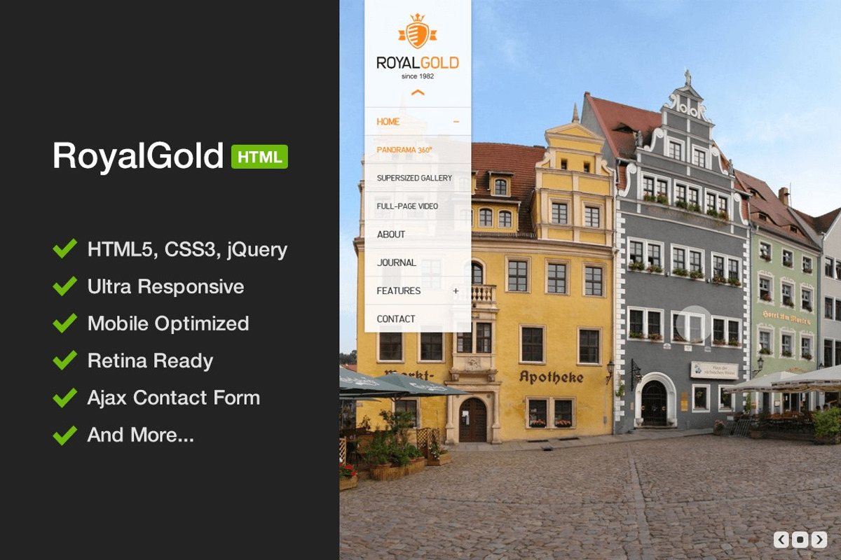 RoyalGold - Unique HTML5 Template, a Websites & App Template by Liviu Cerchez