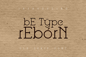 Be Type Reborn Lite Serif Font, a Serif Font by Monoletter Studio