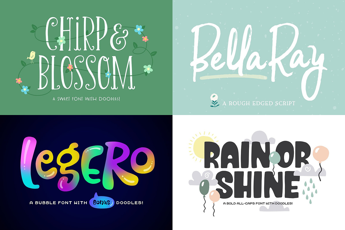 Intensely Awesome Font Pack, a Sans Serif Font by Denise Chandler (Photo 2 of 19)
