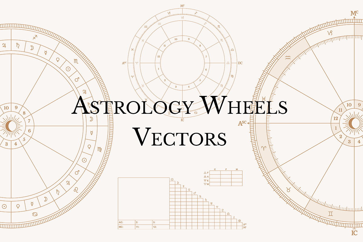 Astrology Wheel Vector, an Illustration by jessicamdesign (Photo 1 of 8)