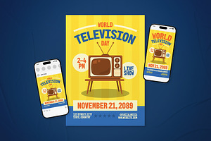 World Television Day Flyer Set, a Flyer Template by The Good Store