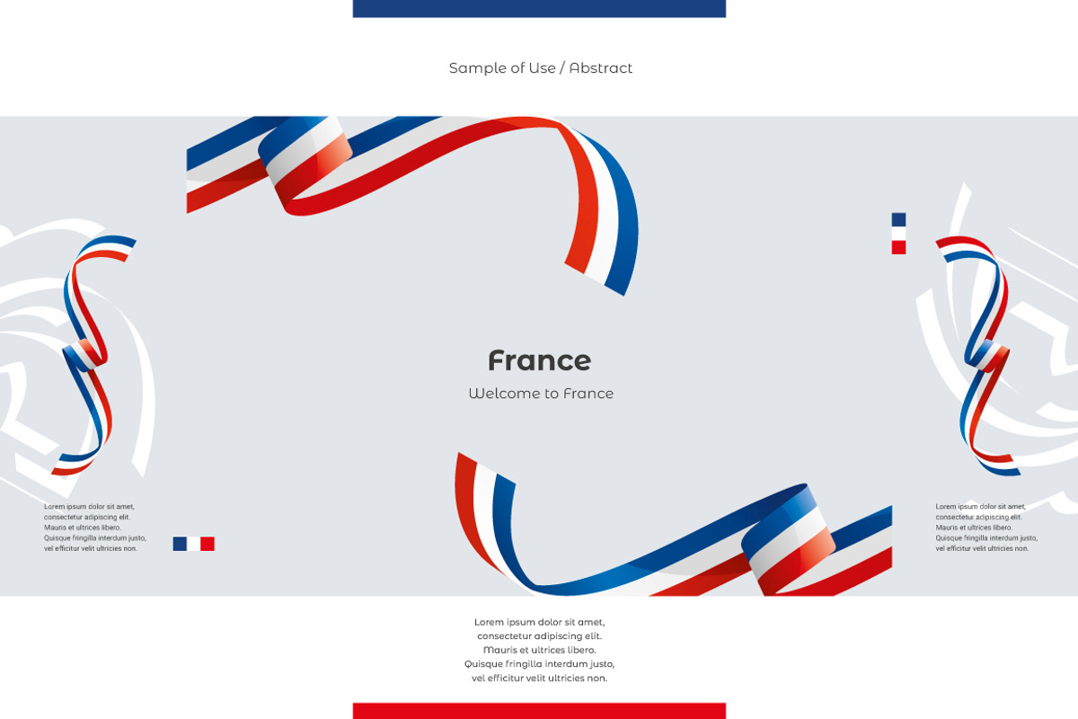 France flag ribbon vector, a Templates & Theme by Simbos (Photo 9 of 9)