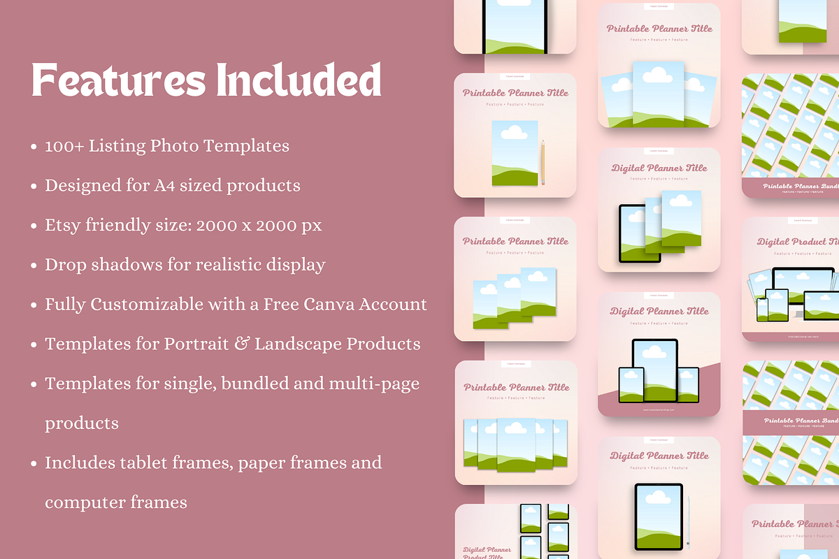 Etsy Listing Image Mockup Templates, a Templates & Theme by The Chaos Project (Photo 2 of 10)