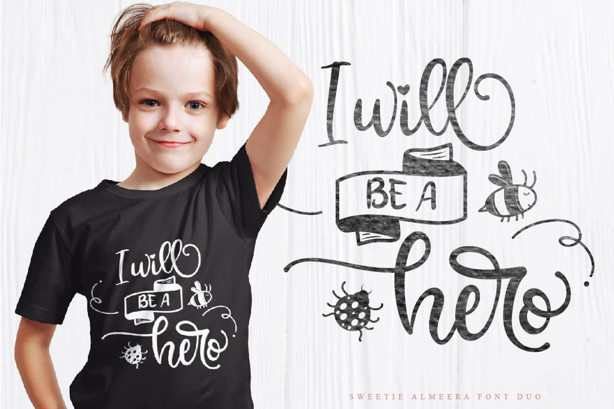 Sweetie Almeera Font Duo, a Script Font by Almeera Std (Photo 3 of 11)