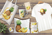 Tropical Pineapple. Hand painted, a Food Illustration by Daria Ustiugova (Thumbnail 28 of 28)