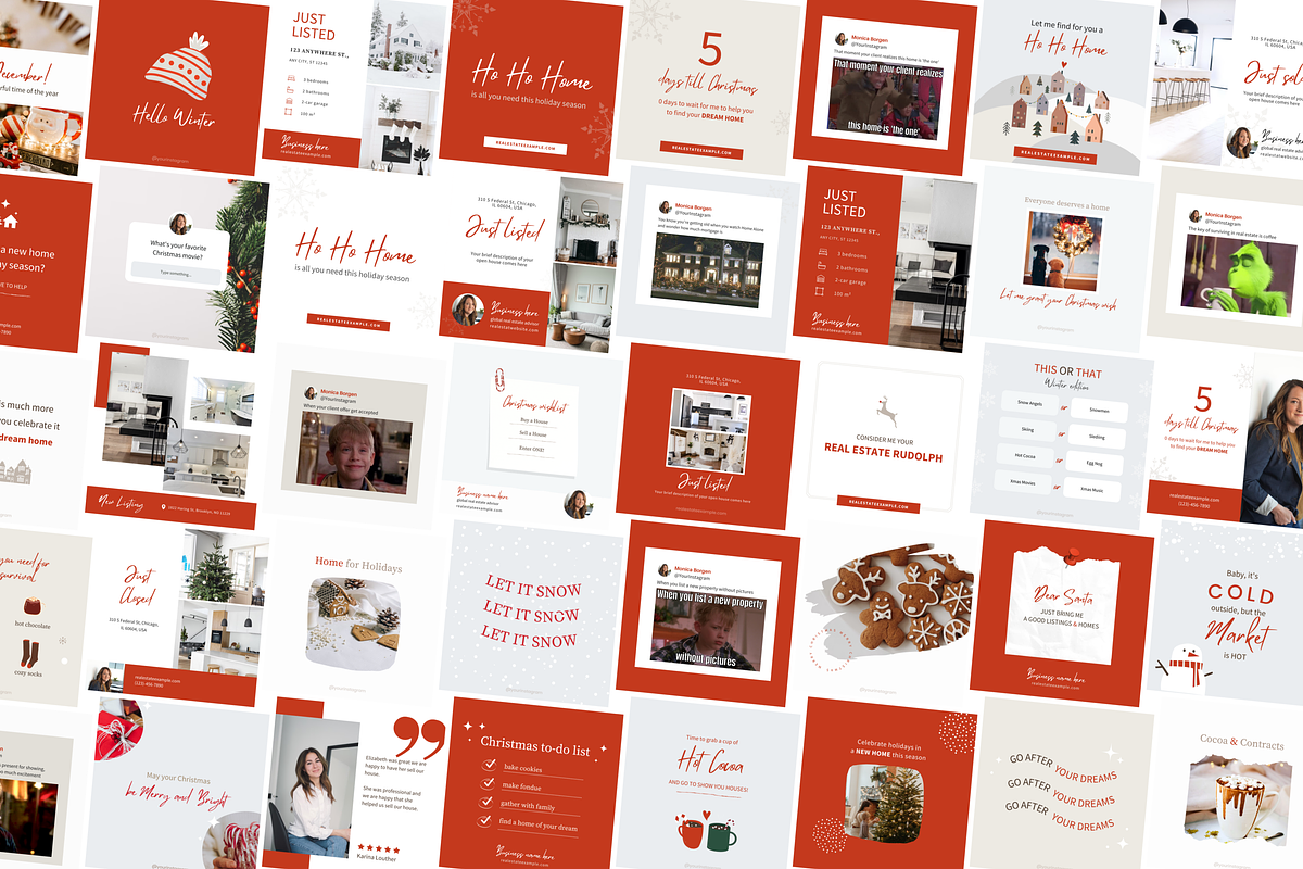 MEGA Real Estate Christmas Pack, a Social Media Template by Estatik Designs (Photo 2 of 7)