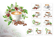 Coffee Time. Watercolor hand drawn, a Food Illustration by Daria Ustiugova (Thumbnail 7 of 18)