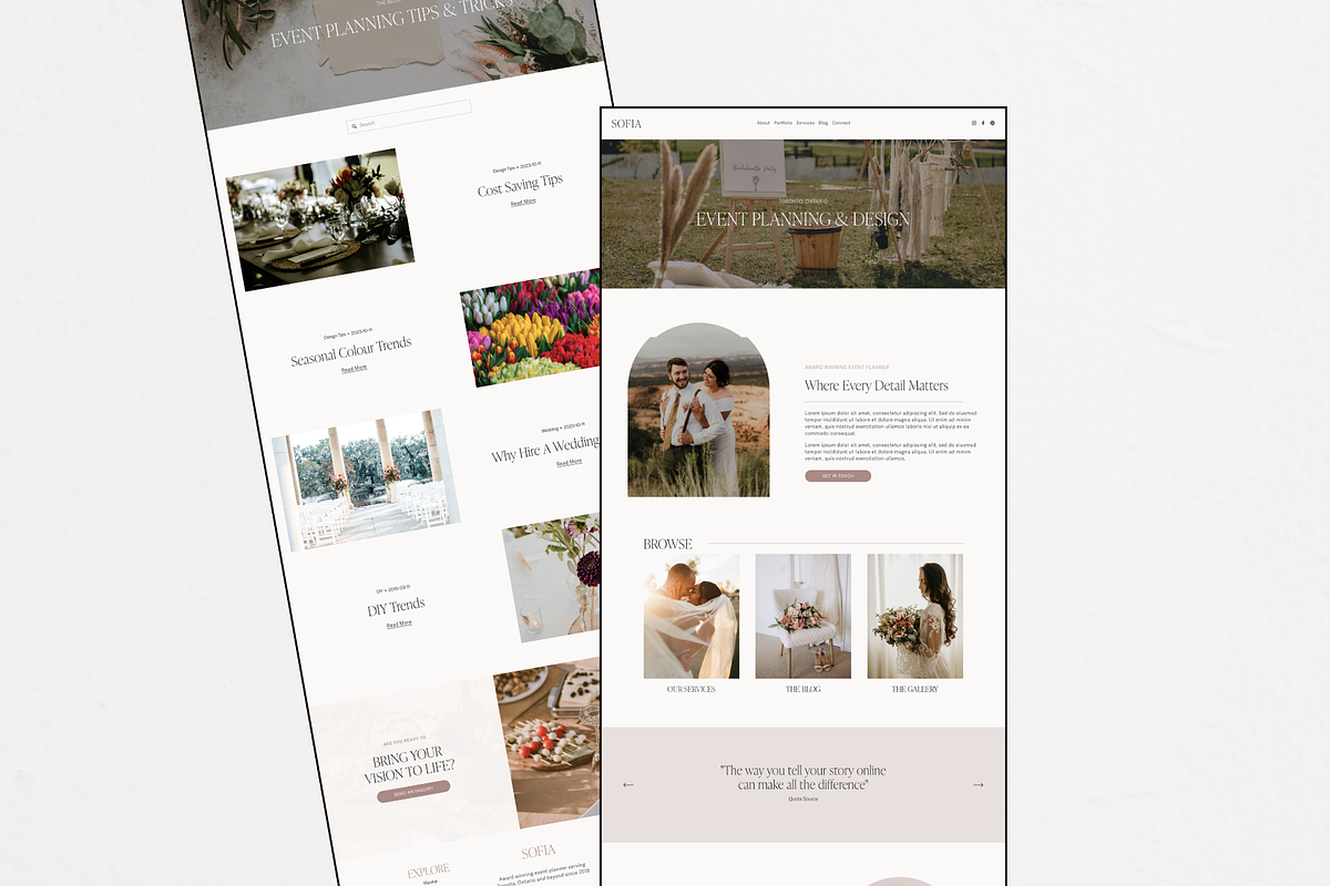 Squarespace Event Planner Website, a Squarespace Template by Breah Designs (Photo 6 of 10)