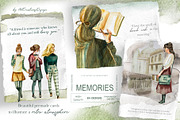 Watercolor Memories Clipart Set, a Person Illustration by ArtCreationsDesign (Thumbnail 8 of 10)
