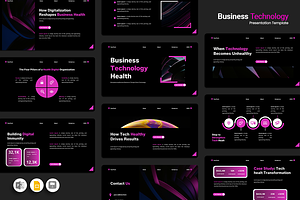 Business Technology - Google Slides, a Presentation Template by Iqsiart Studio