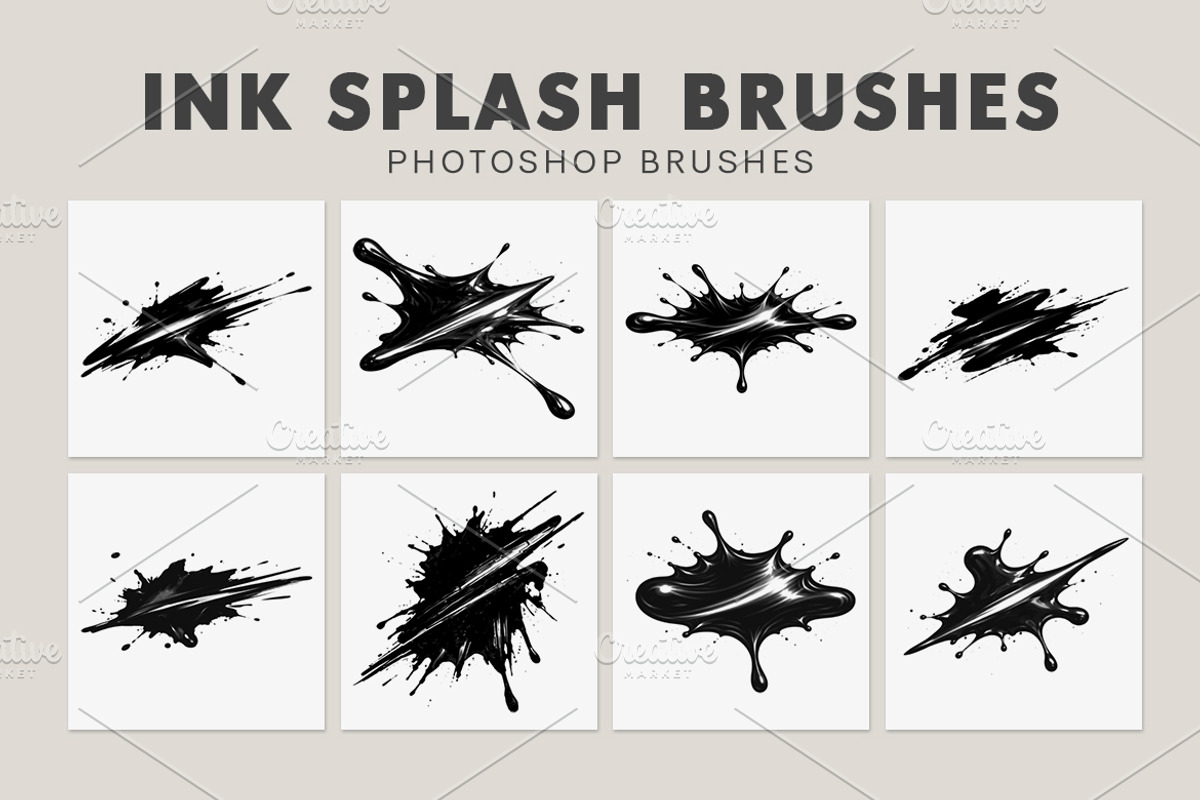 Ink Splash Brushes, a Brush Add-On by AB-TheDesigner (Photo 3 of 4)