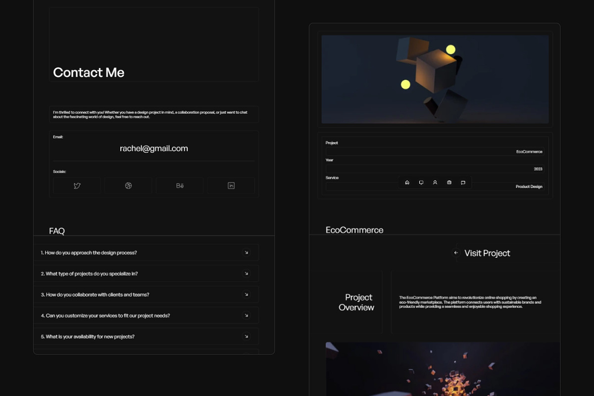 Shade - Portfolio Framer Template, a Landing Page Template by THdesign (Photo 3 of 4)
