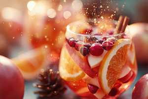 Refreshing fruit punch with apples and oranges, a Food & Drink Photo by AlyaAnd