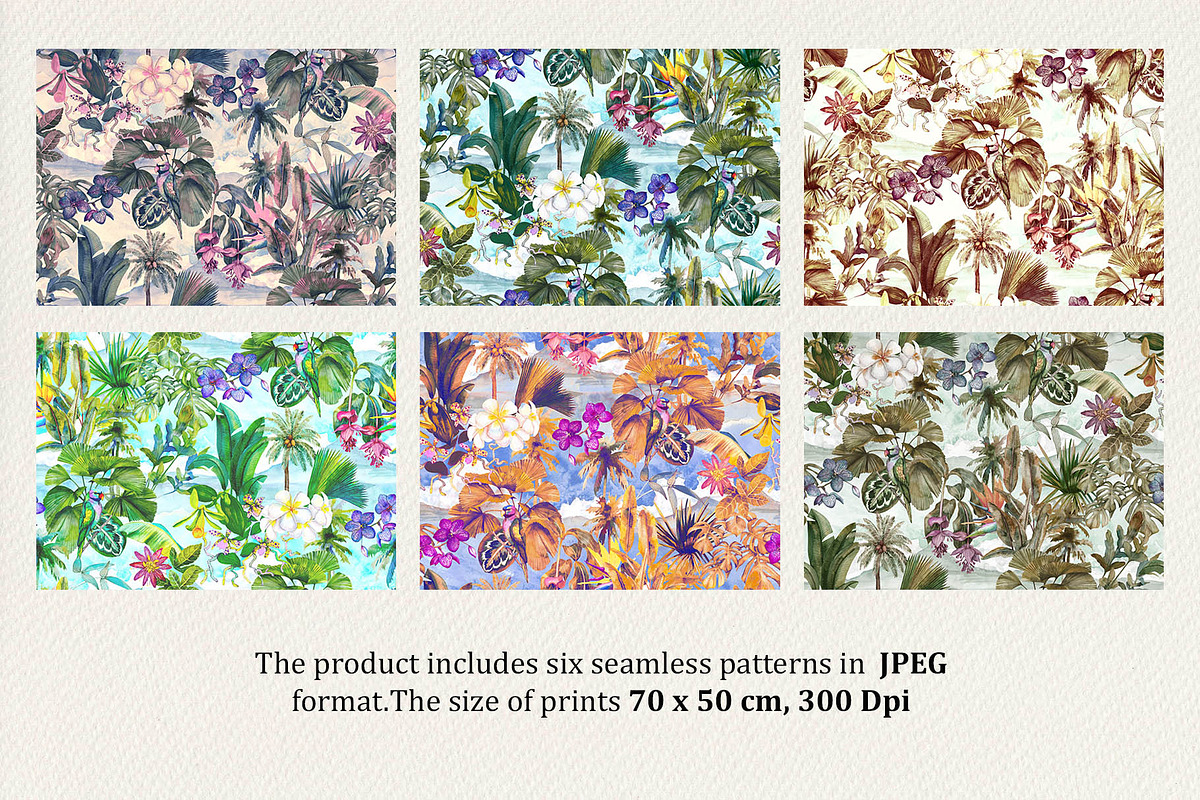 Tropical floral patterns set, a Pattern Graphic by emeraldthue (Photo 25 of 28)