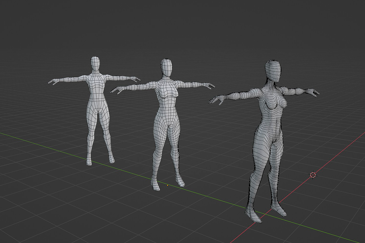 Realistic Female Base Mesh in T-Pose, a Characters & Person 3D Model by Casa Mandarina (Photo 5 of 9)