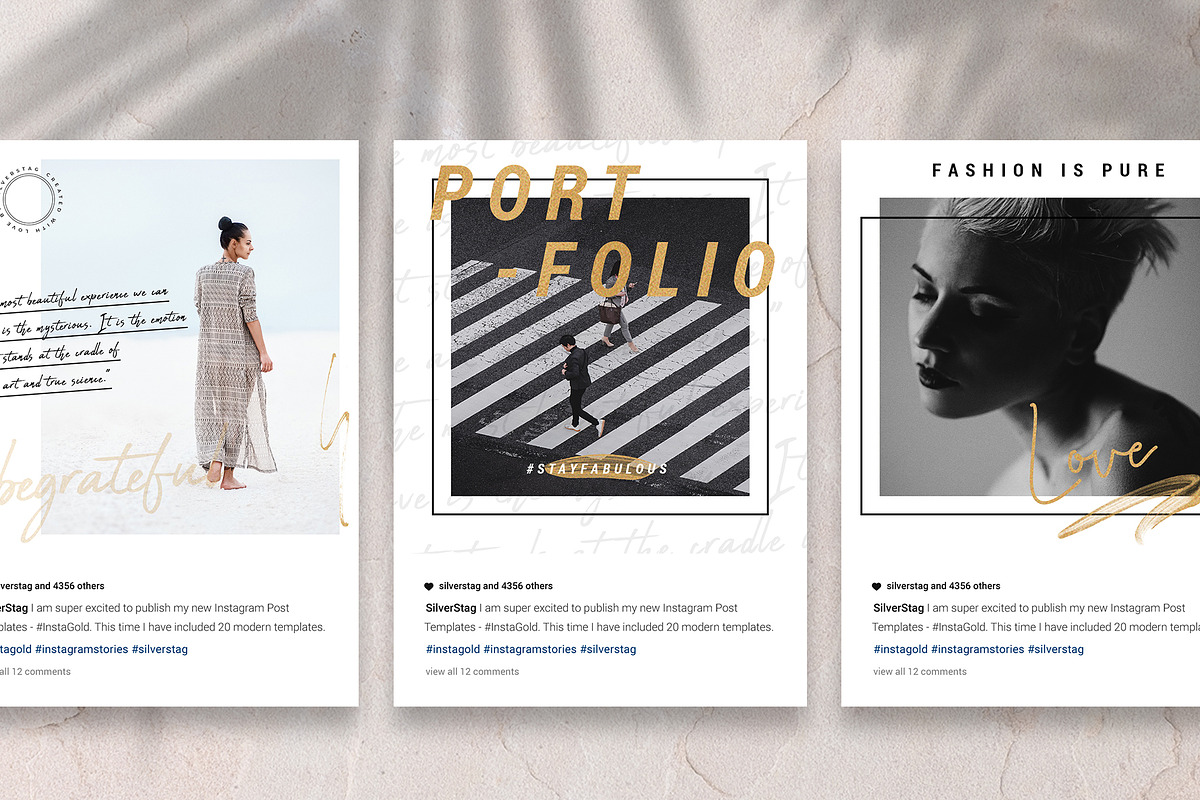 #InstaGold Animated Instagram Posts, a Social Media Template by SilverStag Type Foundry (Photo 12 of 15)