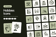 250 Hobbies Icons, a Solid Icon by Prosymbols (Thumbnail 1 of 11)