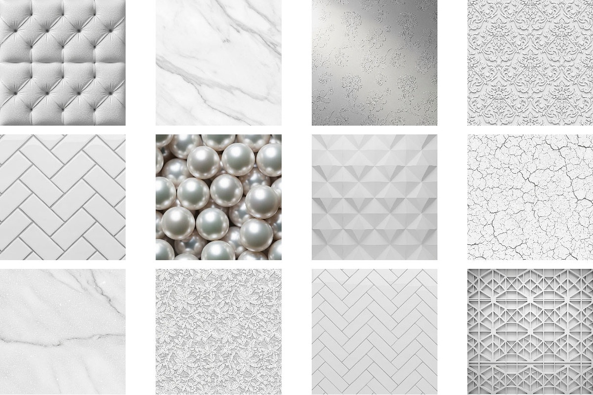Luxury White Textures, a Pattern Graphic by Wow Magic