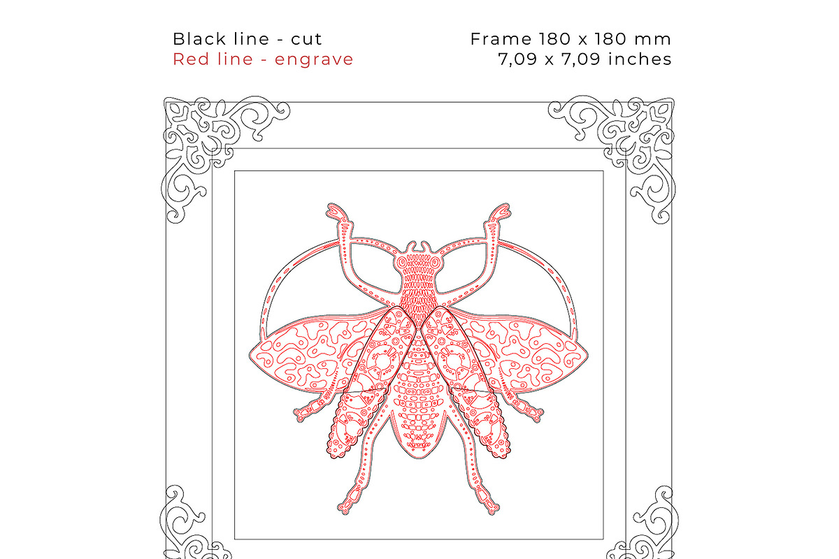 DIY Layered Beetle laser cut file, an Object Graphic by Bubert Art (Photo 2 of 6)