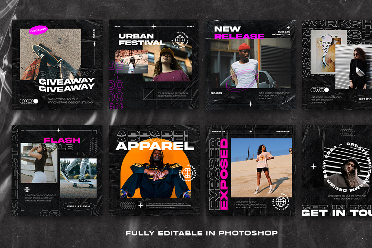 Urban Instagram Post Template, a Social Media Template by Pixel_Vision_Store (Photo 1 of 2)