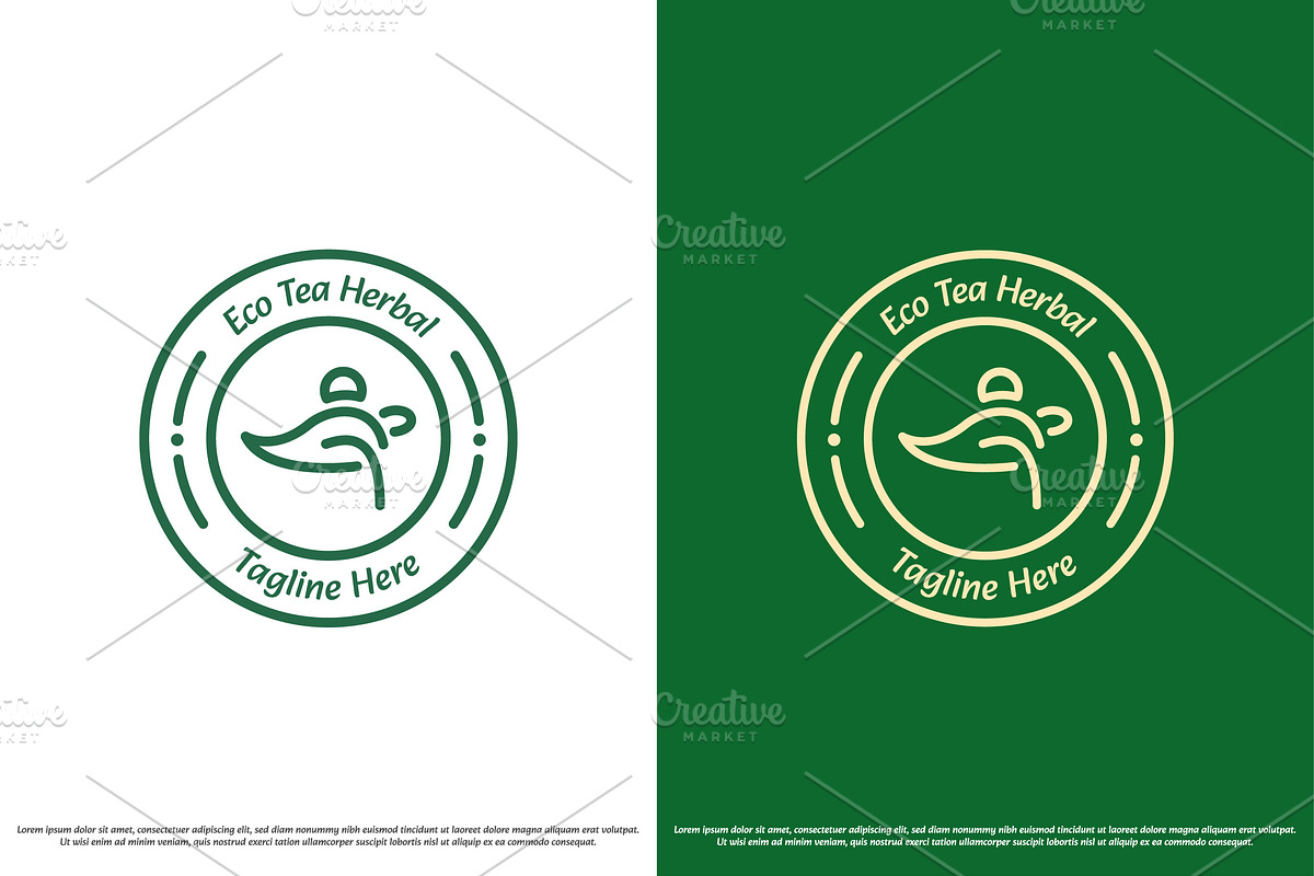 Eco Tea Herbal Logo Design Icon, a Branding & Logo Template by Morvana Crew