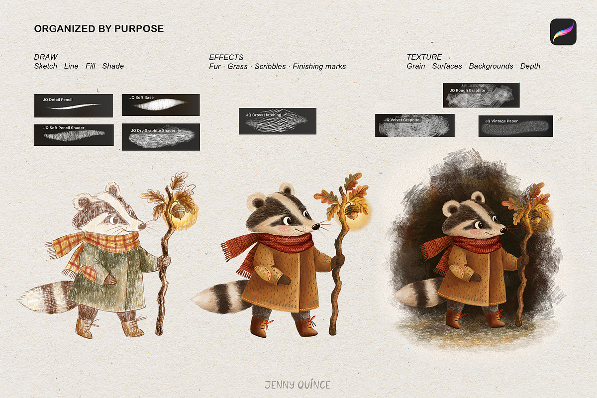 Procreate Brushes - Graphic Studio, a Brush Add-On by Jenny Quince (Photo 3 of 14)