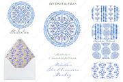 Blue Chinoiserie Monkey Medallion, an Education Illustration by LABFcreations (Thumbnail 4 of 4)