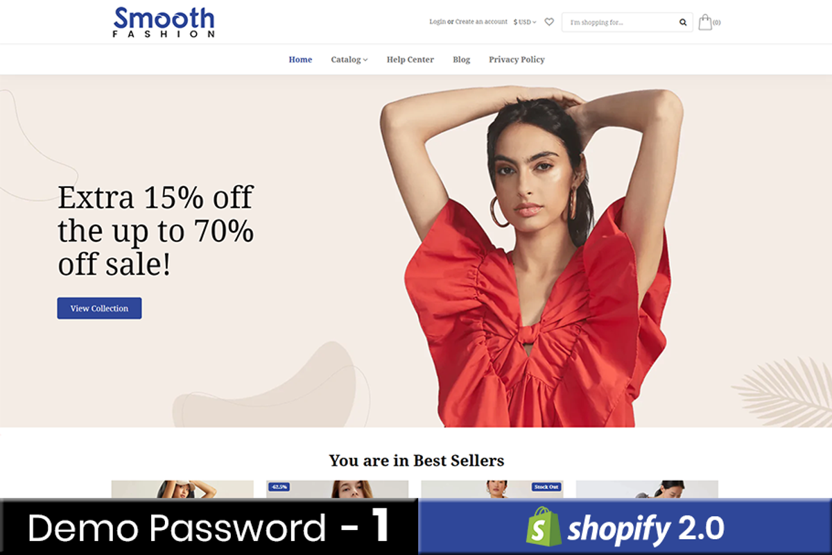Smooth Fashion Shopify 2.0 Theme, a Shopify Template by Zthemeset