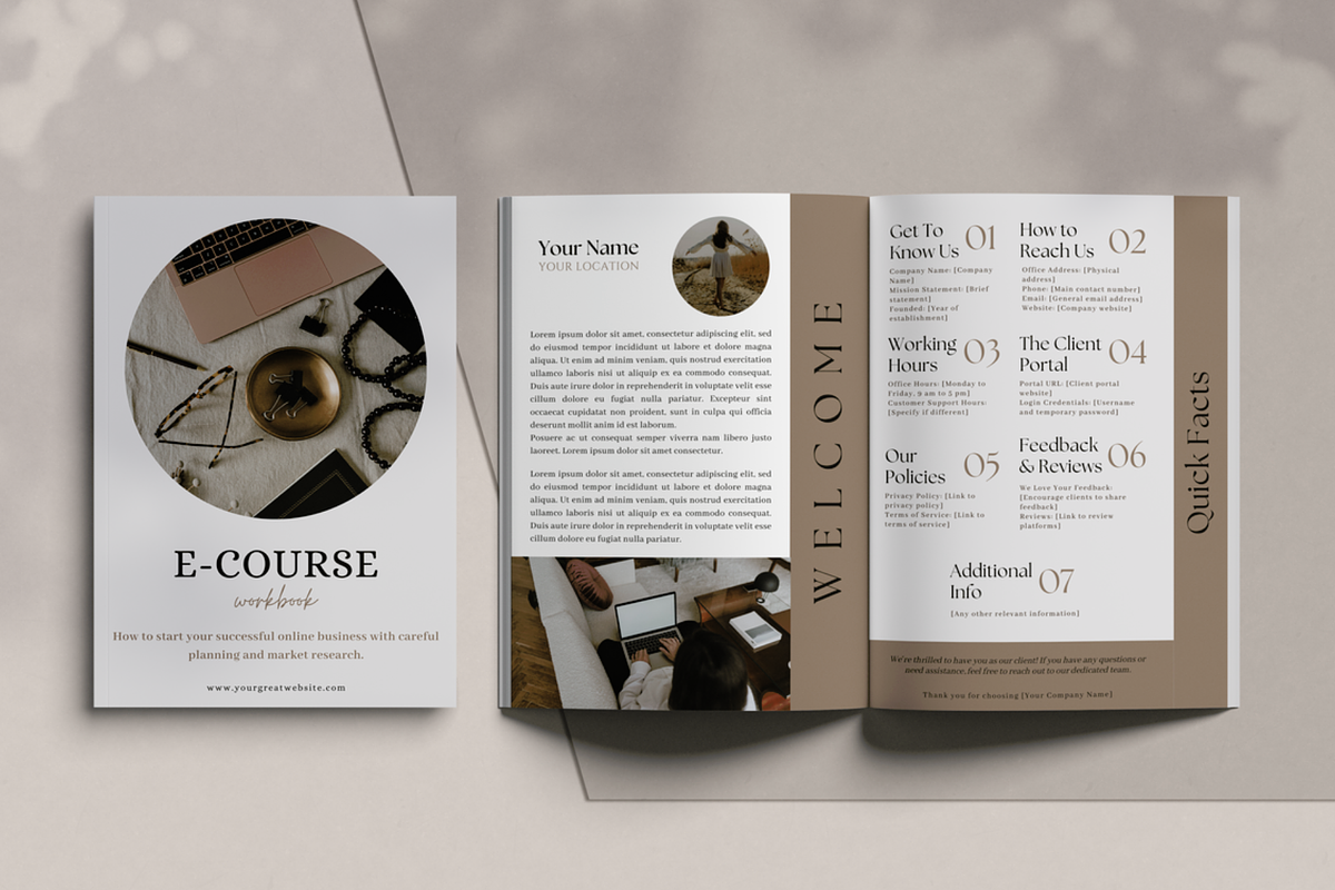 Canva E-course Ebook Template, a Magazine Template by Alloura Template Studio (Photo 2 of 7)