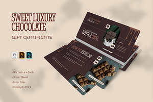 Luxury Chocolate - Gift Certificate, a Card Template by VUNIRA