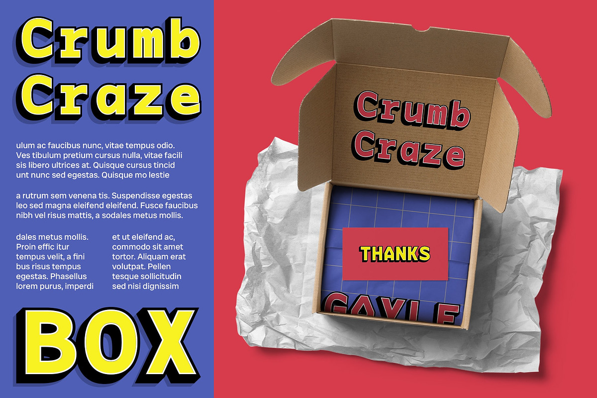 CS Gayle Mono 3D, a Sans Serif Font by Craft Supply Co. (Photo 6 of 8)