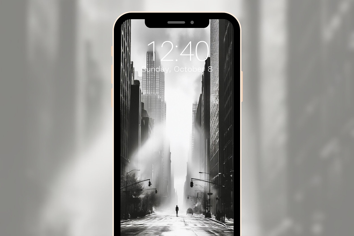 Black and White Glam Phone BG, a Wallpaper Graphic by Kalindiprints (Photo 5 of 6)