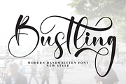 Bustling | Script Font, a Handwritten Font by Scratchones (Thumbnail 1 of 9)