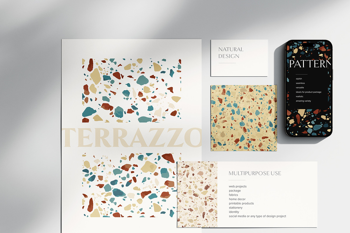 38 natural stone TERRAZZO patterns, a Pattern Graphic by Best Pattern Shop (Photo 8 of 14)