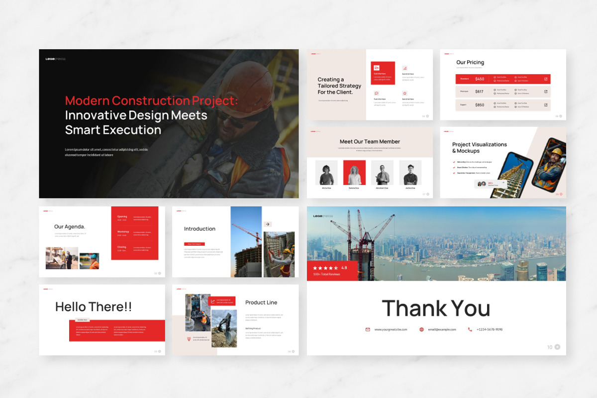 Modern Construction Project Slides, a Presentation Template by Antstheme (Photo 2 of 2)