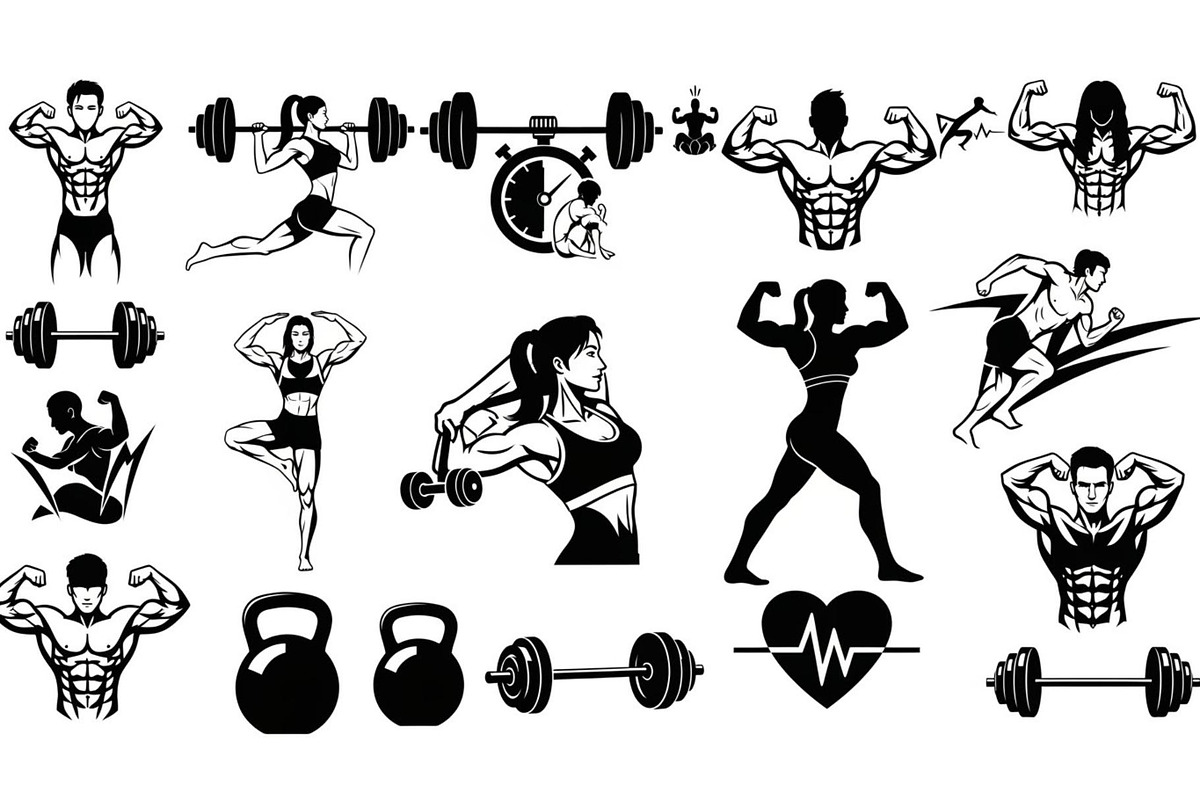 Ultimate Fitness Gym Vector Bundle, an Illustration by Creativeshirt (Photo 23 of 51)