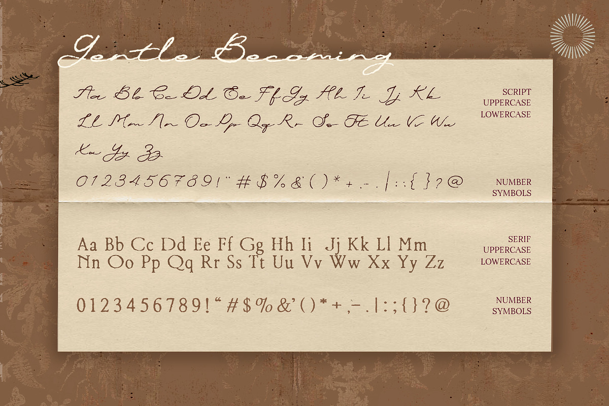 Gentle Becoming -Textured Serif Script