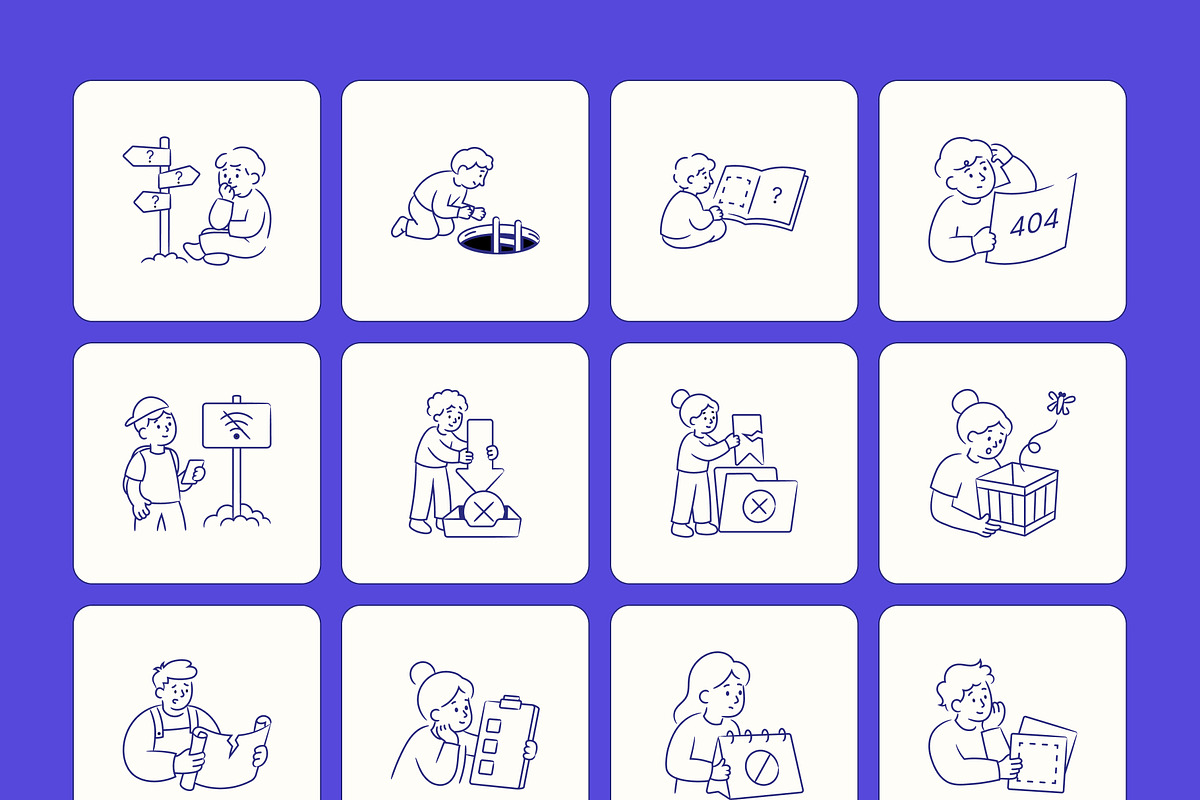 Empty States Hand-Drawn Doodles, an Outline Icon by Vectors Market (Photo 8 of 9)