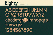 Eighty - Sans Serif Font, a Sans Serif Font by Alpaprana (Thumbnail 7 of 9)
