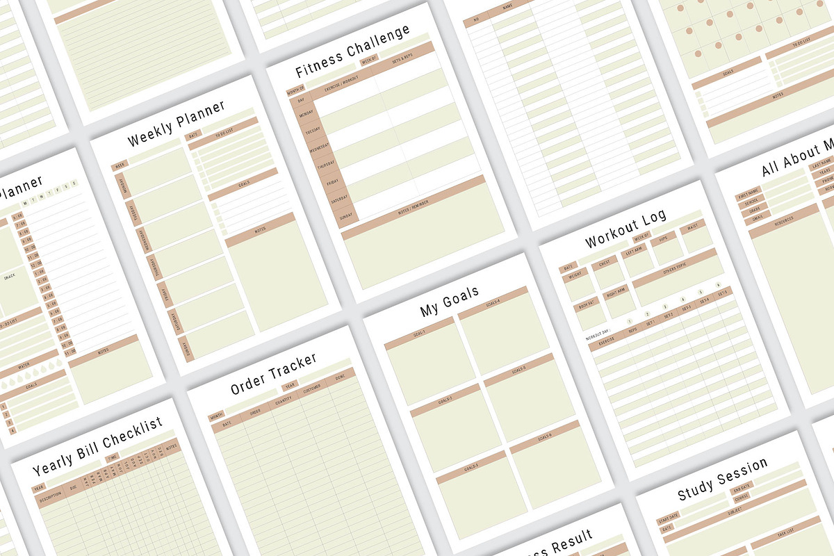 INDESIGN PLANNER BUNDLE PACK VOL.26, a Stationery Template by MNT-Creator (Photo 4 of 9)