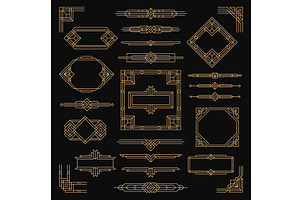 Vintage art deco frames. Arts, a Background Graphic by LadadikArt