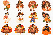 Thanksgiving Clipart Fall Turkey PNG, a Seasonal Illustration by SugarCloudStudioArt (Thumbnail 3 of 6)