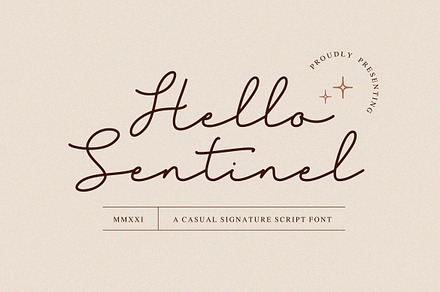 Sentinel Font, a Script Font by Haws.std
