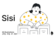 Sisi: 44 Minimal Illustrations, an Illustration by BadBrother (Thumbnail 1 of 19)