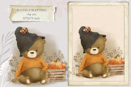 Announcement Clipart and Card Bear
