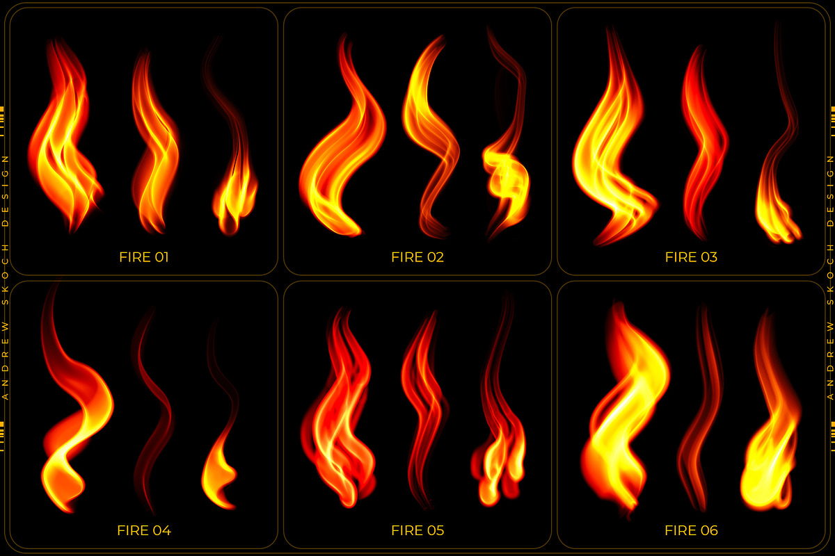 Fire Procreate Brushes, a Brush Add-On by Andrew Skoch Design (Photo 3 of 6)