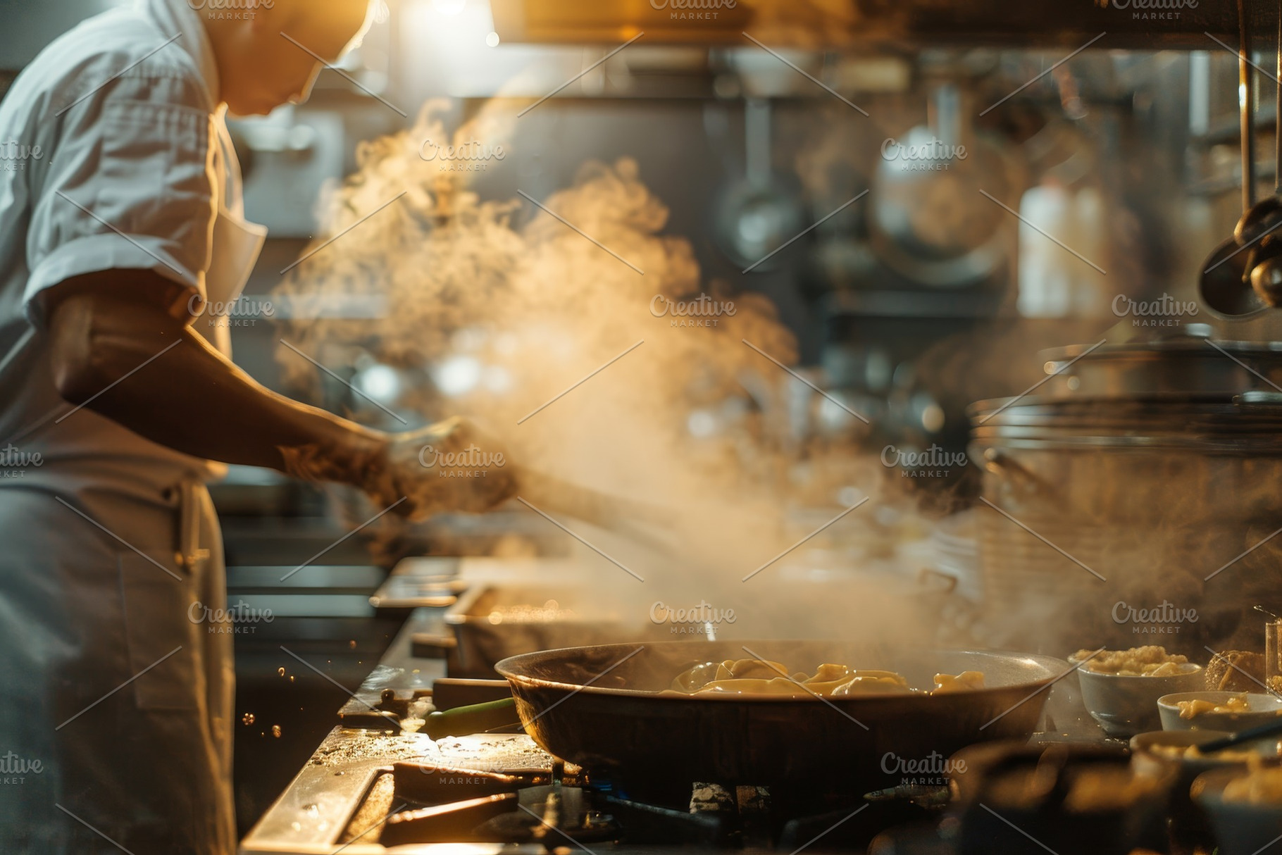 A man cooking food on a hot stove in, a Photo by Iftikhar Alam