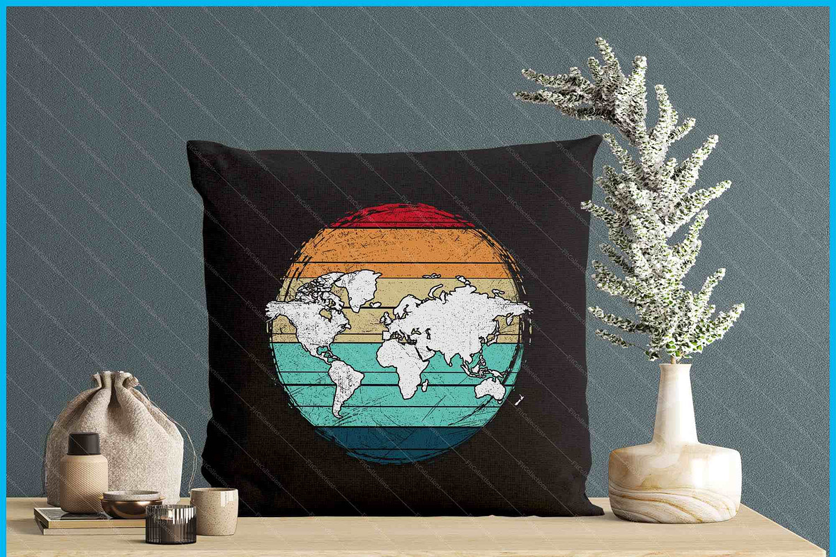 Retro World Map SVG, a Graphic by Creativeusart (Photo 4 of 4)
