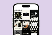 Halloween Instagram Templates Black, a Social Media Template by The Pixel Palace (Thumbnail 4 of 6)