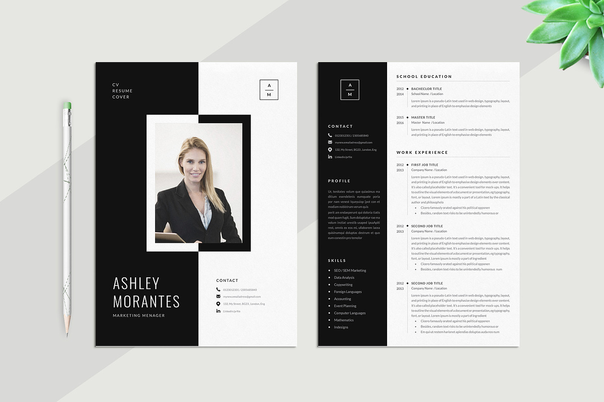 Resume and Page Cover, a Resume Template by Estartshop (Photo 1 of 7)